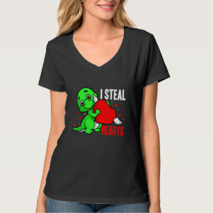 Camiseta Eu Roubo Corações Dia dos Namorados Dino Flores Am