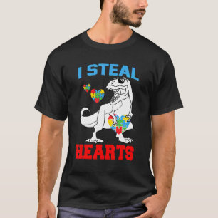 Camiseta Eu Roubo Corações Dia dos Namorados Infantil Dinos