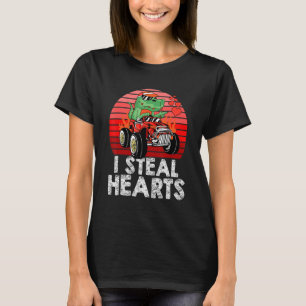 Camiseta Eu Roubo Corações Dias de os namorados Adoram Rex