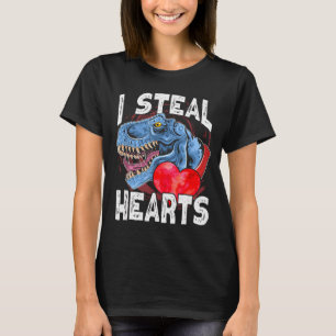 Camiseta Eu Roubo Corações Dinossauro Dia dos Namorados T R