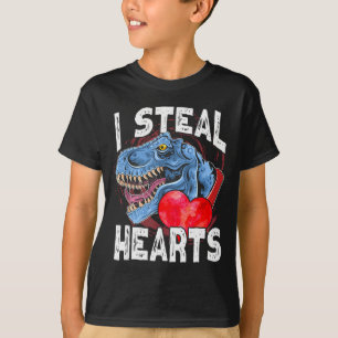 Camiseta Eu Roubo Corações Dinossauro Dia dos Namorados T R