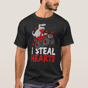 Camiseta Eu Roubo Corações Dinossauros Andando Monstro Vale