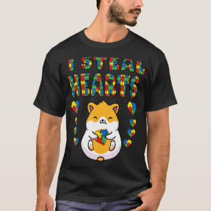 Camiseta Eu Roubo Corações Puzzle de Hamster Conscientizaçã