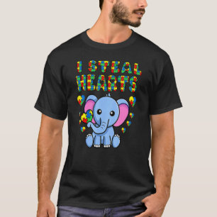 Camiseta Eu Roubo Corações Puzzle do Elefante de Conscienti