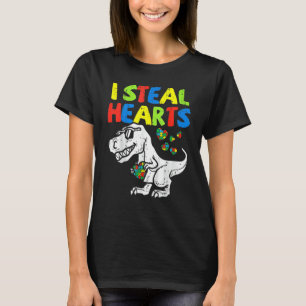 Camiseta Eu Roubo Corações, Quebra-cabeça, Autismo, Conscie
