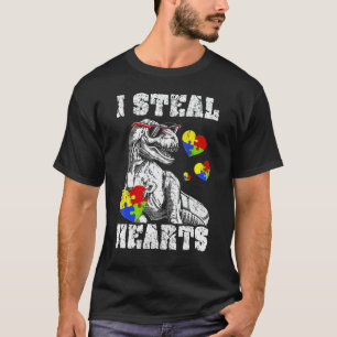 Camiseta Eu Roubo Corações Trex Dino Baby Boy Consciência