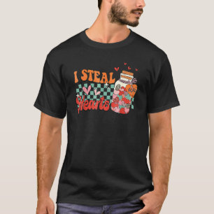 Camiseta Eu Roubo Corações Xoxo Dia de os namorados Retro G
