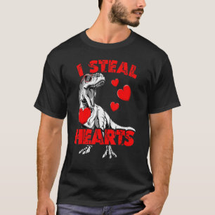 Camiseta Eu Roubo Dia de os namorados Dinossauros Valente