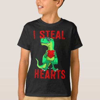 Camiseta Eu Roubo Dia de os namorados Dinossauros Valente