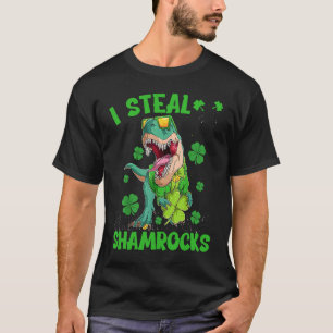 Camiseta Eu Roubo Dinossauro de Dia de São Patrício de Sham