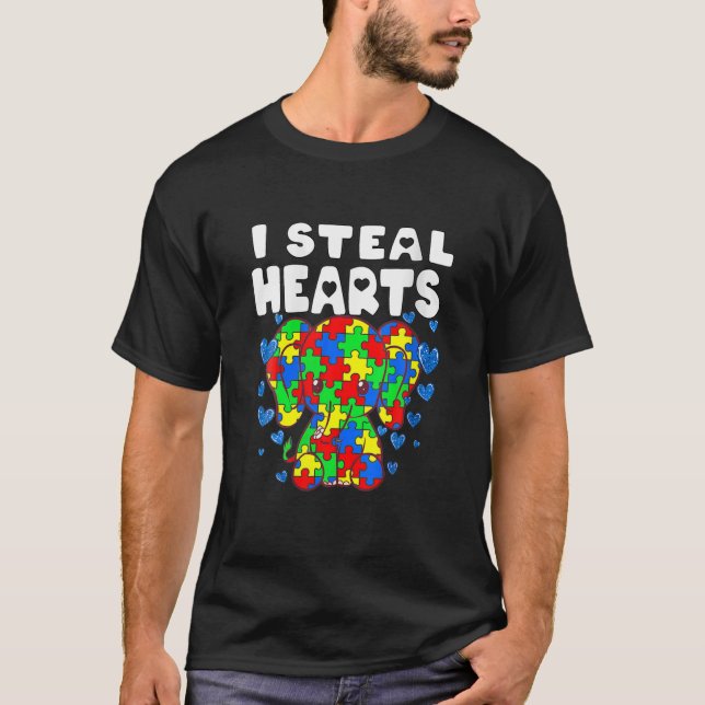 Camiseta Eu Roubo Óculos, Quebra-cabeça, Autismo, Conscienc (Frente)