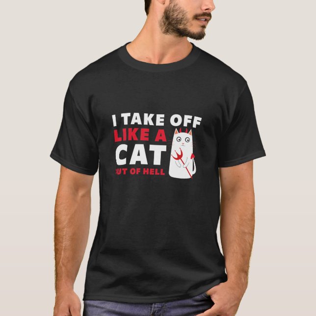 Camiseta Eu Saio Como Um Gato Do Inferno (Frente)