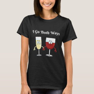 Camiseta Eu saio das duas maneiras Bebida Vinho Bebê Vinho