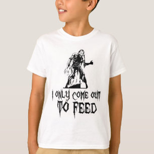 Camiseta Eu saio somente alimentar o zombi retro