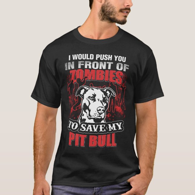 Camiseta Eu salvar meu pitbull (Frente)