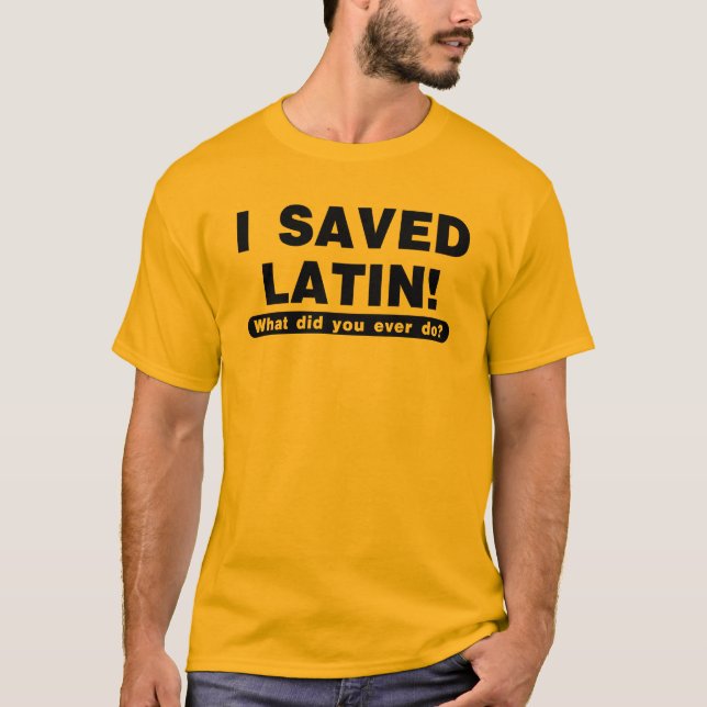 Camiseta eu salvar o latino (Frente)