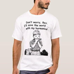 Camiseta Eu salvar o mundo… com minha harmônica!