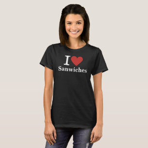 Camiseta Eu ❤️ Sanduíches para Funcionários Comprados em Sa
