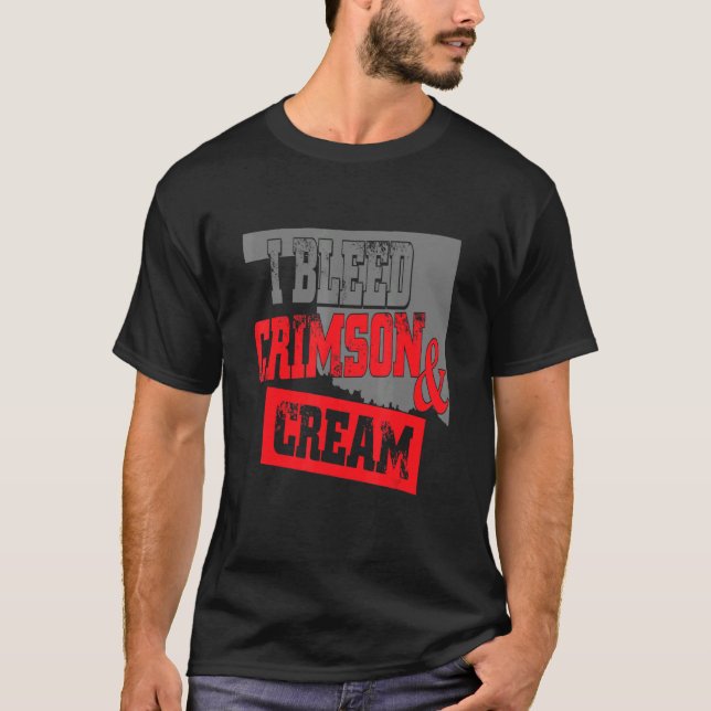 Camiseta Eu Sangrei Crimson & Cream (Frente)