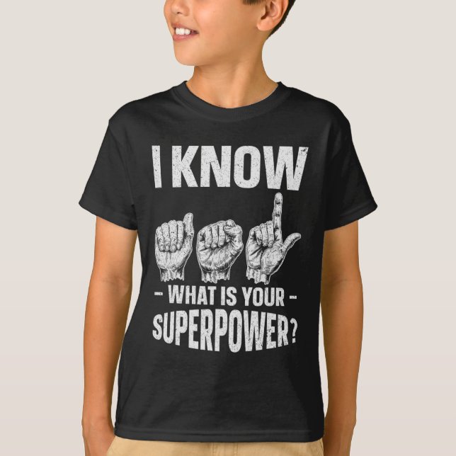 Camiseta Eu sei como é o seu sinal de consciência de superp (Frente)