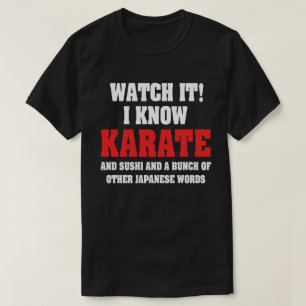 Camiseta Eu Sei Karatê! E Sushi E Outras Palavras Japonesas