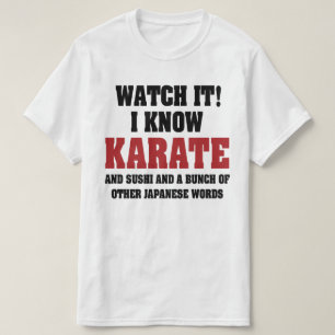 Camiseta Eu Sei Karatê! E Sushi E Outras Palavras Japonesas
