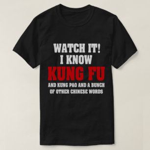 Camiseta Eu Sei Kung Fu e Kung Pao - Artes Marciais Diverti