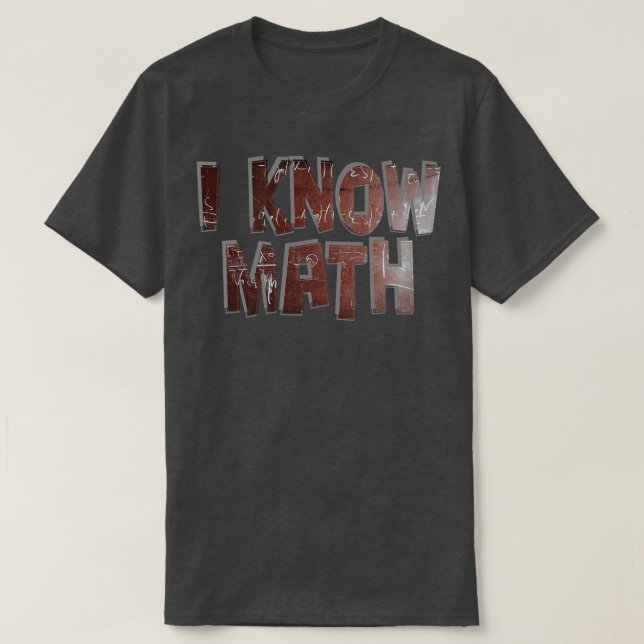 Camiseta Eu sei matemática (Frente do Design)