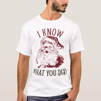 Camiseta Eu sei o que você fez Natal Vintage