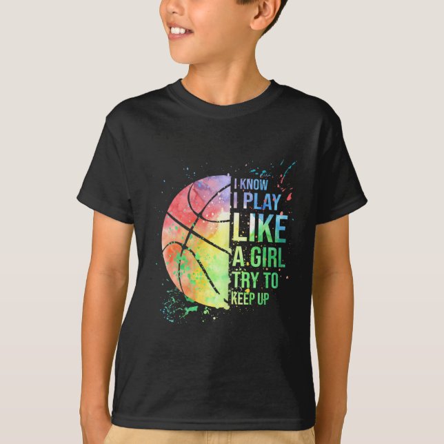 Camiseta Eu Sei Que Brinco Como Uma Garota Tentando Continu (Frente)