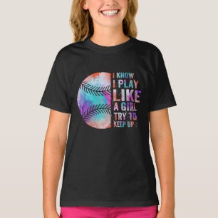 Camiseta eu sei que eu jogo como uma garota tentando contin