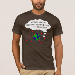 Camiseta Eu sei que eu perdi um t-shirt do elétron