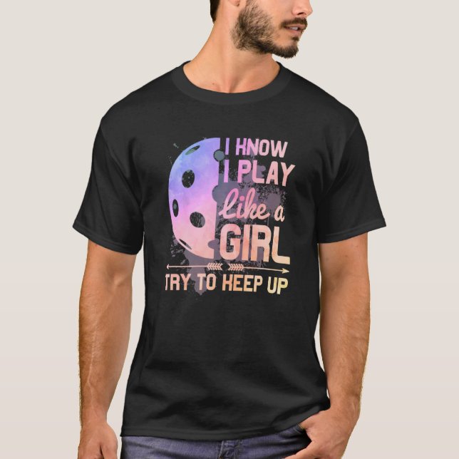 Camiseta Eu Sei Que Eu Toco Como Uma Garota Que Coloca Água (Frente)