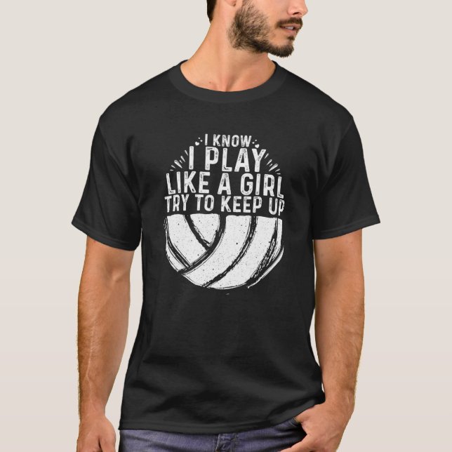 Camiseta Eu Sei Que Eu Toco Como Uma Garota Tentando Contin (Frente)