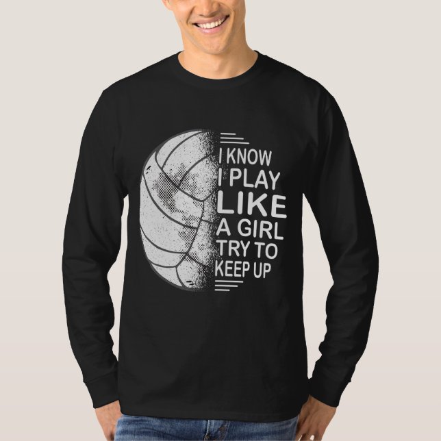 Camiseta Eu Sei Que Eu Toco Como Uma Garota Tentando Contin (Frente)