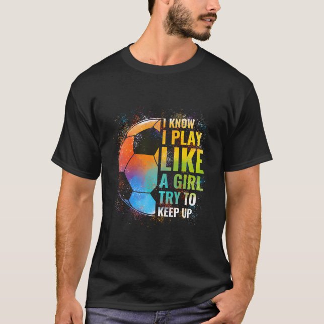 Camiseta Eu sei que jogo como quem tenta acompanhar o futeb (Frente)