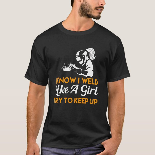 Camiseta Eu sei que me soltei como uma garota tentando mant (Frente)