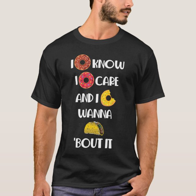 Camiseta Eu Sei Que Rosquinha De Comida De Aprender Foodie (Frente)
