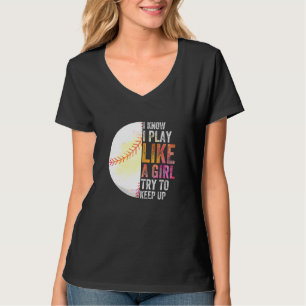 Camiseta Eu Sei Que Toco Como Uma Garota Tentando Manter O