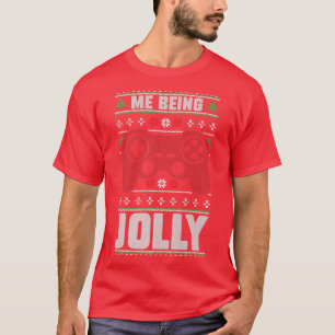 Camiseta Eu sendo Jolly Christmas Gaming Console Video Game