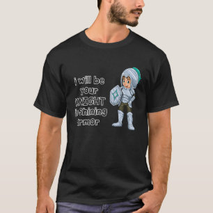 Camiseta Eu serei Seu Cavaleiro Em Crianças Armadas Brilhan