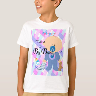 Camiseta Eu serei um Big Brother, Fevereiro Boys T-shirt