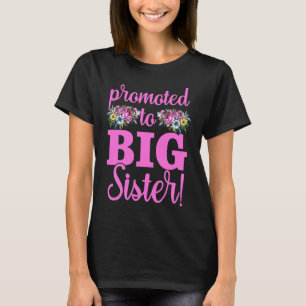 Camiseta Eu serei um Grande Sis Floral Promovido a Grande