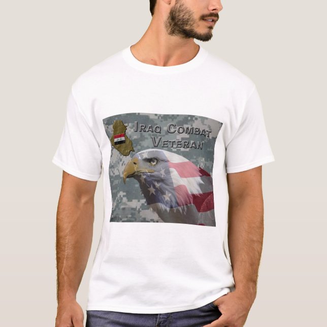 Camiseta Eu Servi - Irag Combat Veteran (Frente)