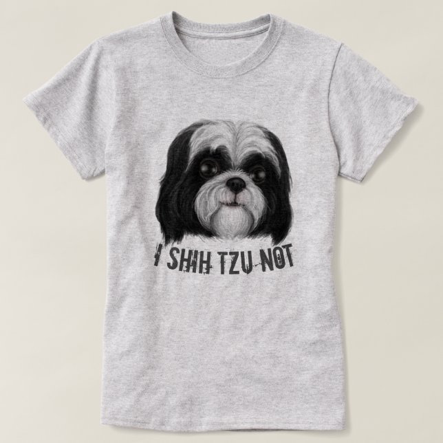 Camiseta Eu Shih Tzu Não (Frente do Design)