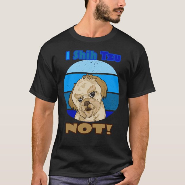 Camiseta Eu Shih Tzu Não Para Mistura De Cachorros (Frente)