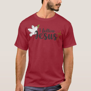 Camiseta Eu sigo Jesus por Batizado ou Primeira Comunhão