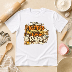 Camiseta Eu Sigo Receitas Como Eu Sigo Regras Humor de Conf