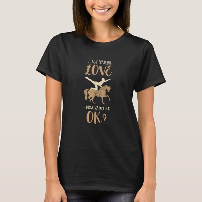 Camiseta Eu simplesmente adoro ginástica sobre cavalo a cav (Frente)