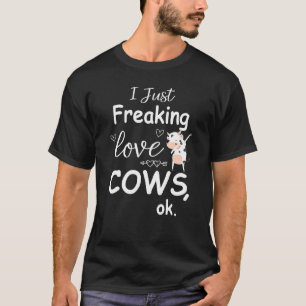 Camiseta Eu simplesmente adoro vacas fazendo Dabbing Vaca